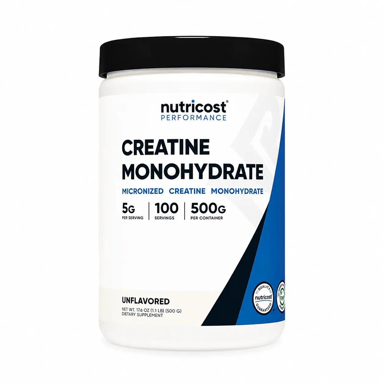 Monohidrato de creatina Nutricost, 100 porciones